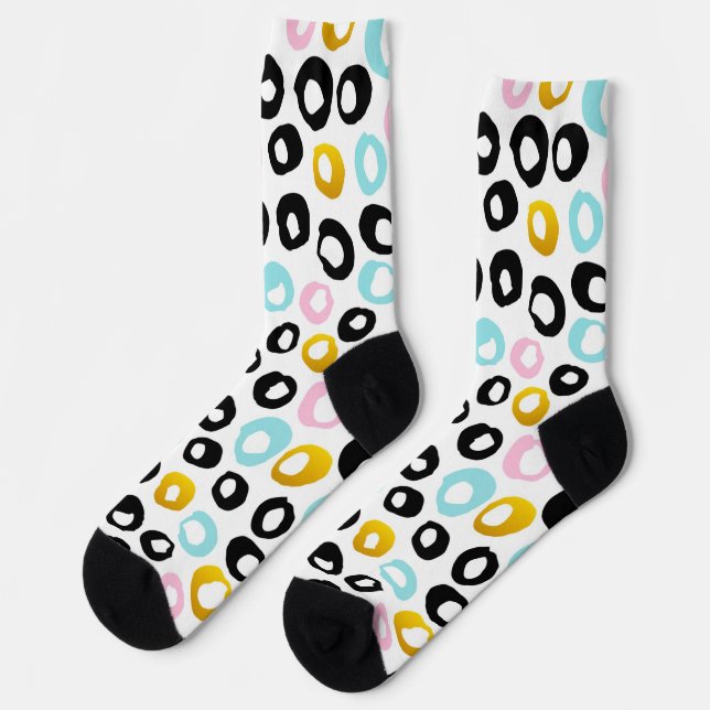 Trendy Abstract Dots Pattern Socks (Left)