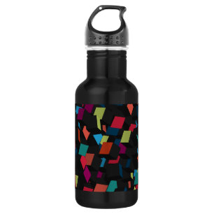 Trendy Abstract Geometric Cube Pattern 532 Ml Water Bottle