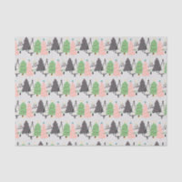 Trendy Abstract Modern Christmas Trees Pattern