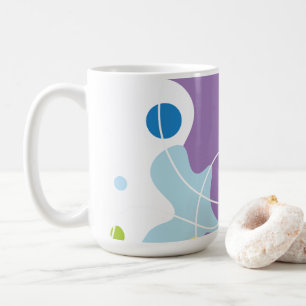 Trendy abstract pattern in purple and blue colours coffee mug