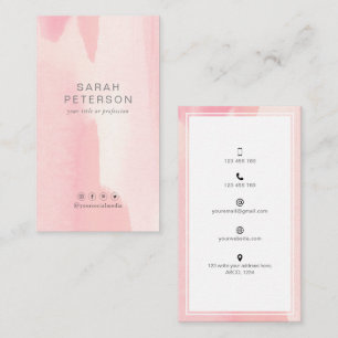 Trendy abstract watercolor social media personal business card