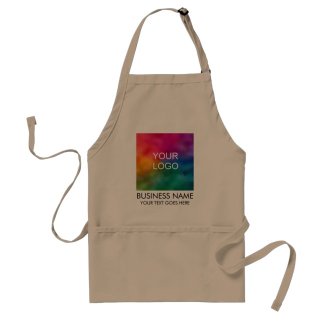 Trendy Add Upload Your Business Company Logo Text Standard Apron (Front)