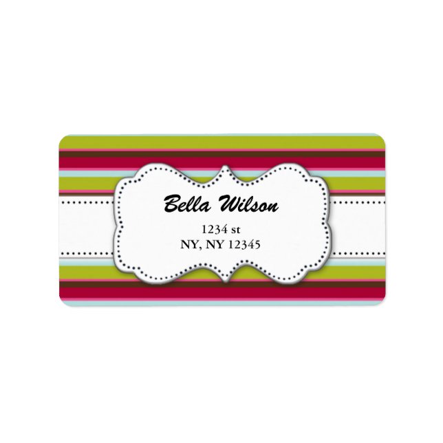 trendy address label (Front)