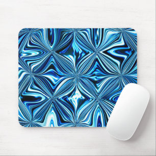 Trendy Aesthetic Blue Diamond Pattern Mouse Pad