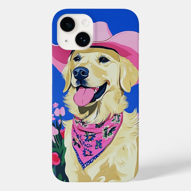 Trendy Aesthetic Cute Preppy Dog Case-Mate iPhone Case (Back)