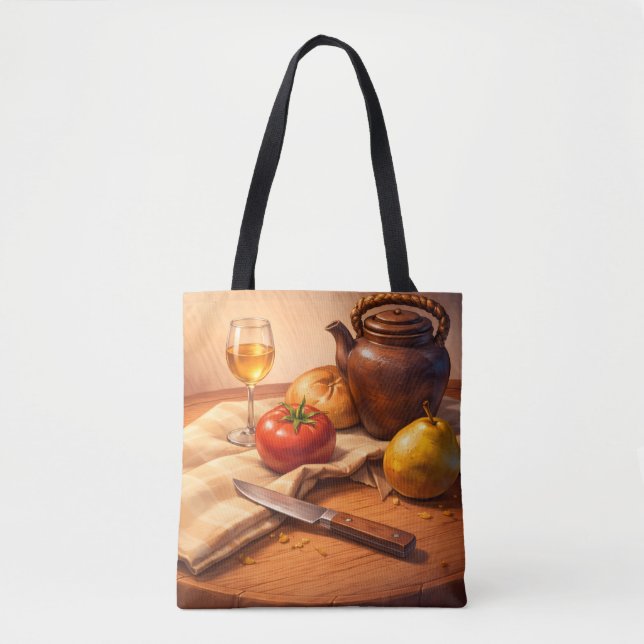 Trendy Aesthetic Everyday Canvas Tote Bag (Front)