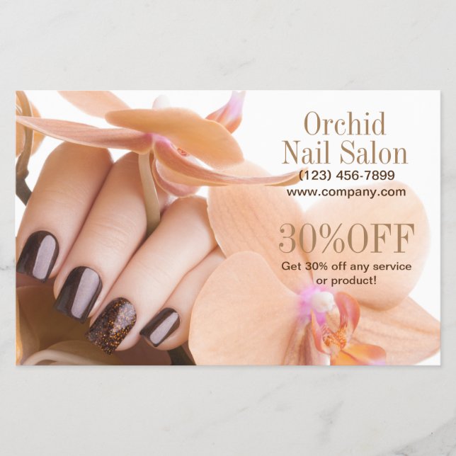 Trendy Aesthetician SPA Nail Salon Price Lists Flyer (Front)