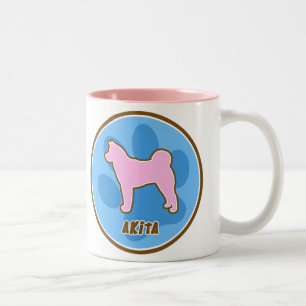 Trendy Akita Two-Tone Coffee Mug
