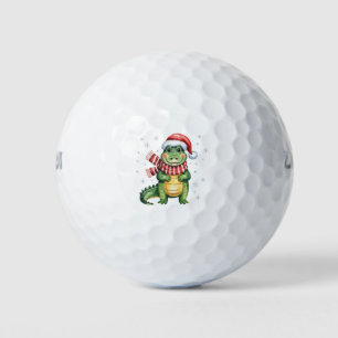 Trendy Alligator-Crocodile Animal Christmas Golf Balls