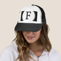 Trendy Alphabet F Mesh-Cap Monogram Mesh Outfit