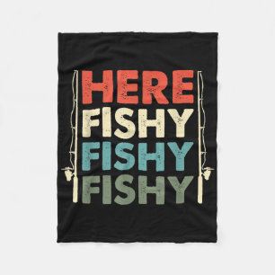 Trendy American I Love Fishing - Uni Adult, Black, Fleece Blanket