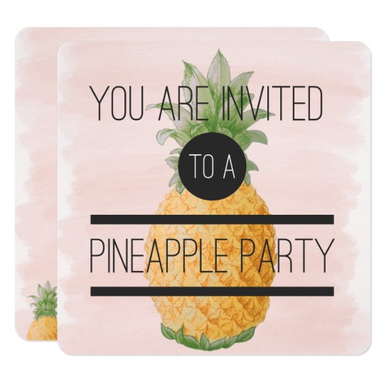 Trendy and fun Pineapple Party Card