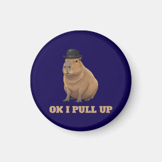 Trendy and funny Capybara meme design Magnet