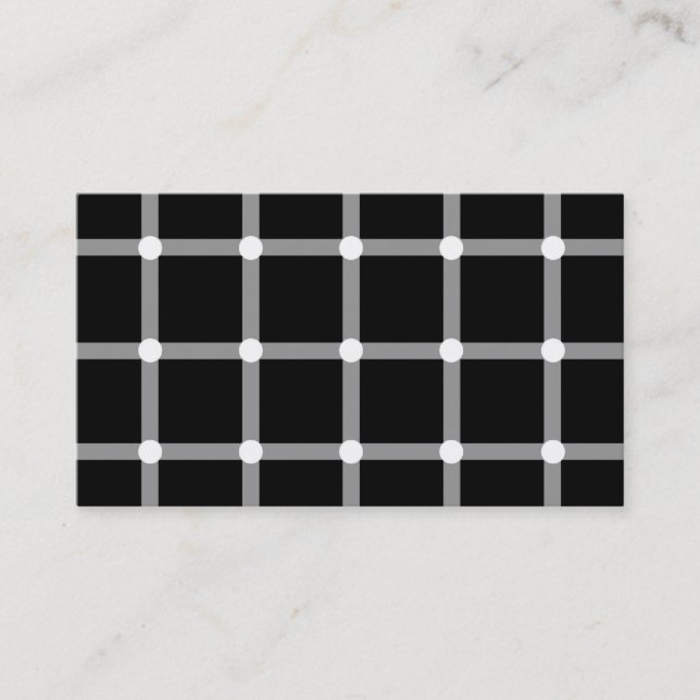 Trendy and modern black and white optical illusion business card (Front)