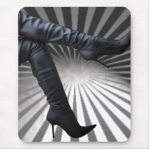 Trendy and Modern Boot Art Mouse Pad