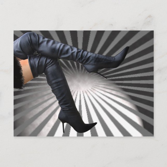 Trendy and Modern Boot Art Postcard (Front)