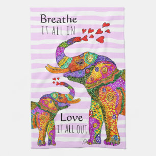 Trendy and Stylish Elephant and Calf Kitchen Towel
