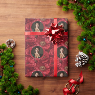 Trendy Anemones Flower Themed Happy Birthday Wrapping Paper