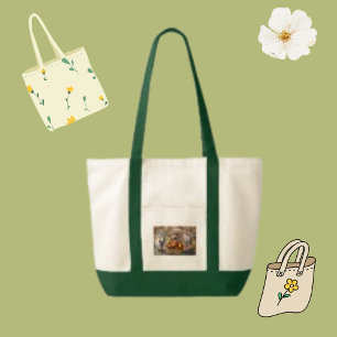 Trendy Animal Dog and Cat Fall Harvest  Tote Bag