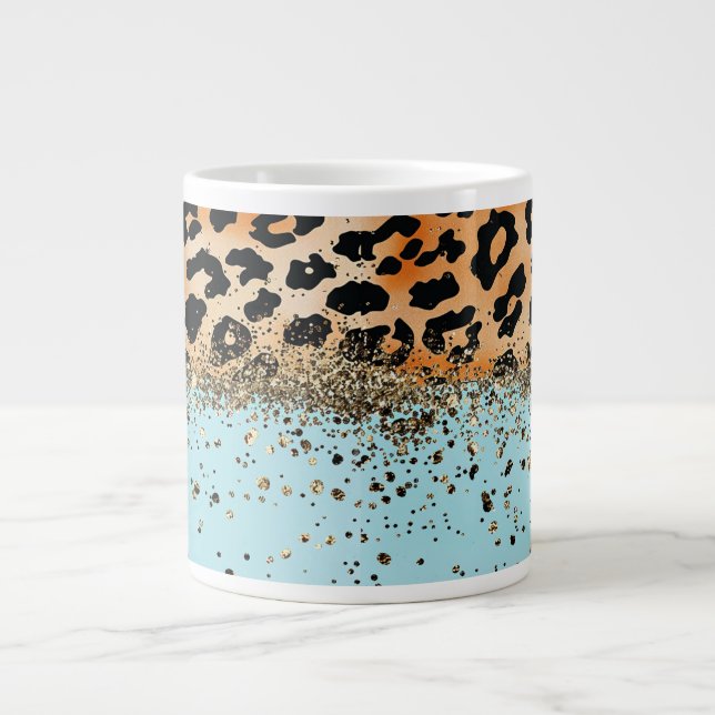 Trendy Animal Print Design Large Coffee Mug (Front)