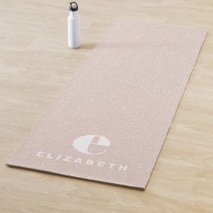 Trendy animal print pink personalised yoga mat