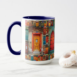 Trendy Antique International Doors Blue Modern Mug