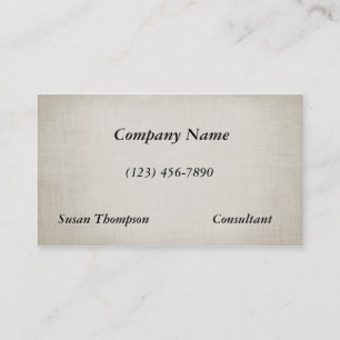 Trendy Antique White Linen Texture Business Card