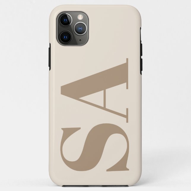 trendy Antique White with Monogram Case-Mate Case-Mate iPhone Case (Back)