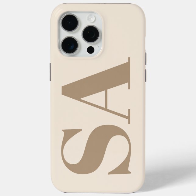 trendy Antique White with Monogram Case-Mate iPhone Case (Back)