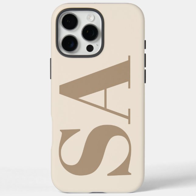 trendy Antique White with Monogram Case-Mate iPhone Case (Back)
