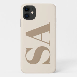 trendy Antique White with Monogram Case-Mate iPhone 11 Case