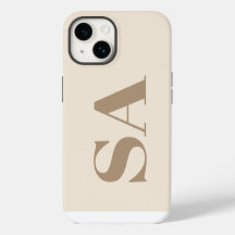 trendy Antique White with Monogram Case-Mate