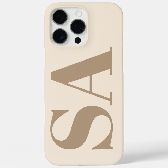trendy Antique White with Monogram Case-Mate iPhone Case (Back)