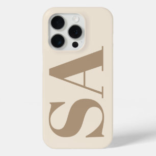 trendy Antique White with Monogram Case-Mate iPhone 15 Pro Case