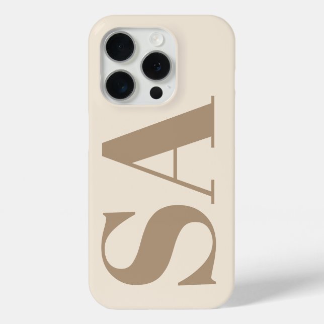trendy Antique White with Monogram Case-Mate iPhone Case (Back)