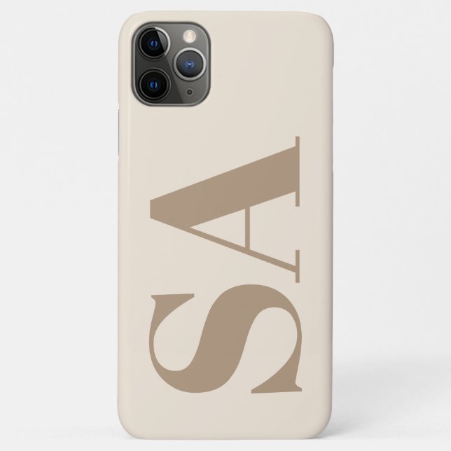 trendy Antique White with Monogram Case-Mate iPhone Case (Back)