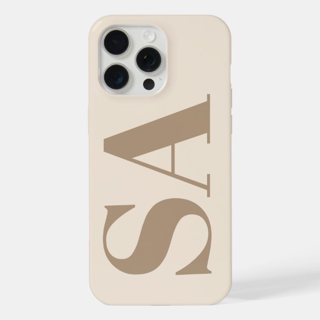 trendy Antique White with Monogram Case-Mate iPhone Case (Back)