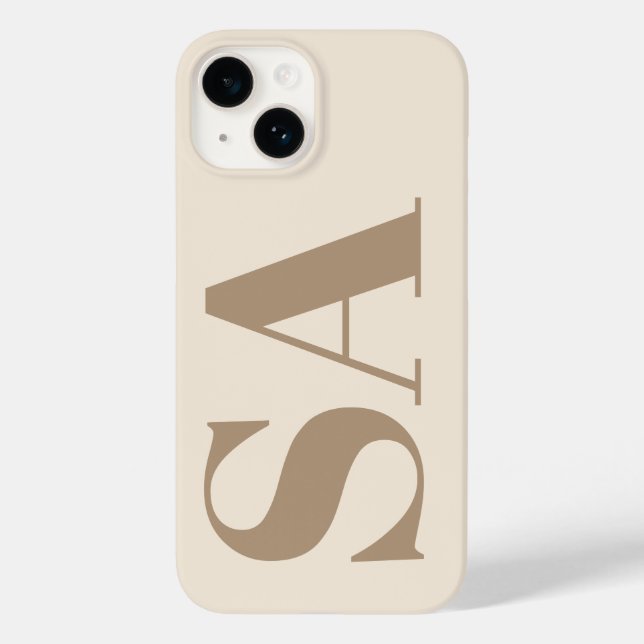 trendy Antique White with Monogram Case-Mate iPhone Case (Back)