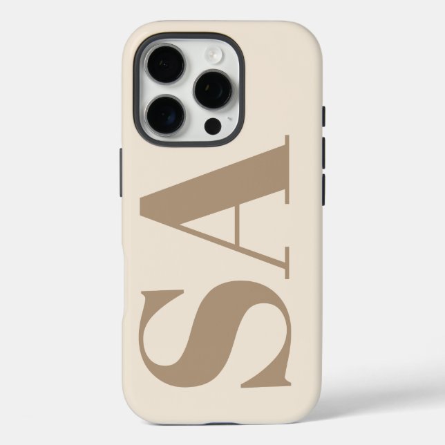 trendy Antique White with Monogram Case-Mate iPhone Case (Back)