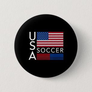 Trendy Apparel Usa American Flag Soccer Team Sport 6 Cm Round Badge