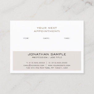 Trendy Appointment Reminder Creative Modern Plain Card
