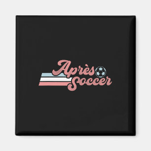 Trendy Apres Soccer Retro Distressed Pastel Color Magnet