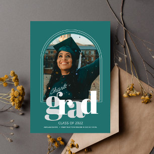 Trendy Arch Photo Graduation Party  Announcement