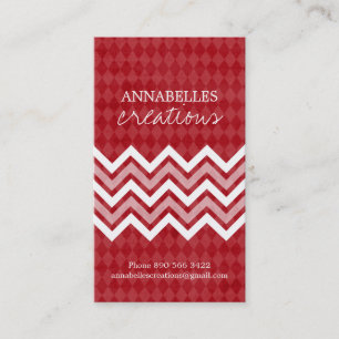 Trendy Argyle and Chevron Business Cards