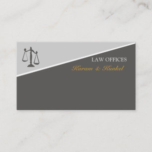 Trendy Attorney Law and Justice Scales of Justice Business Card