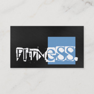 Trendy Attractive Blue Grey Fitness Business Card