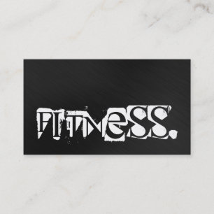 Trendy Attractive Cool Grey Fitness Business Card