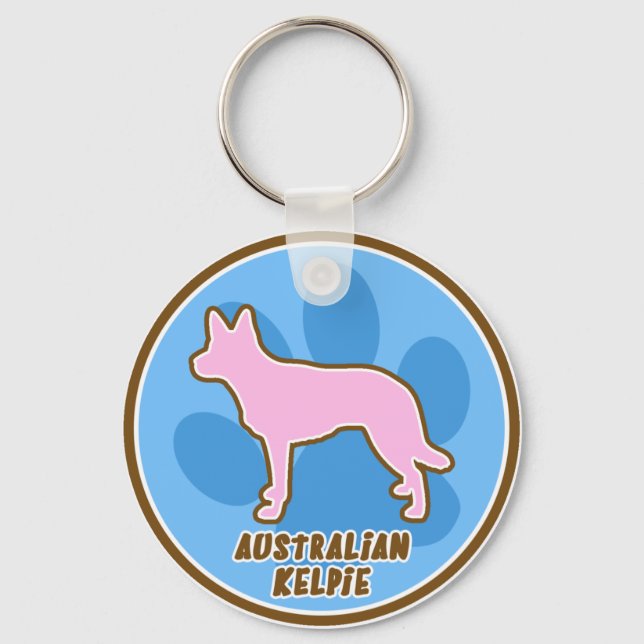 Trendy Australian Kelpie Keychain (Front)