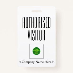 Trendy "Authorised Visitor" Badge ID Badge