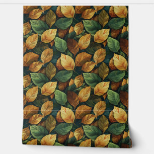 Trendy autumn terracotta orange yellow sage fall wallpaper